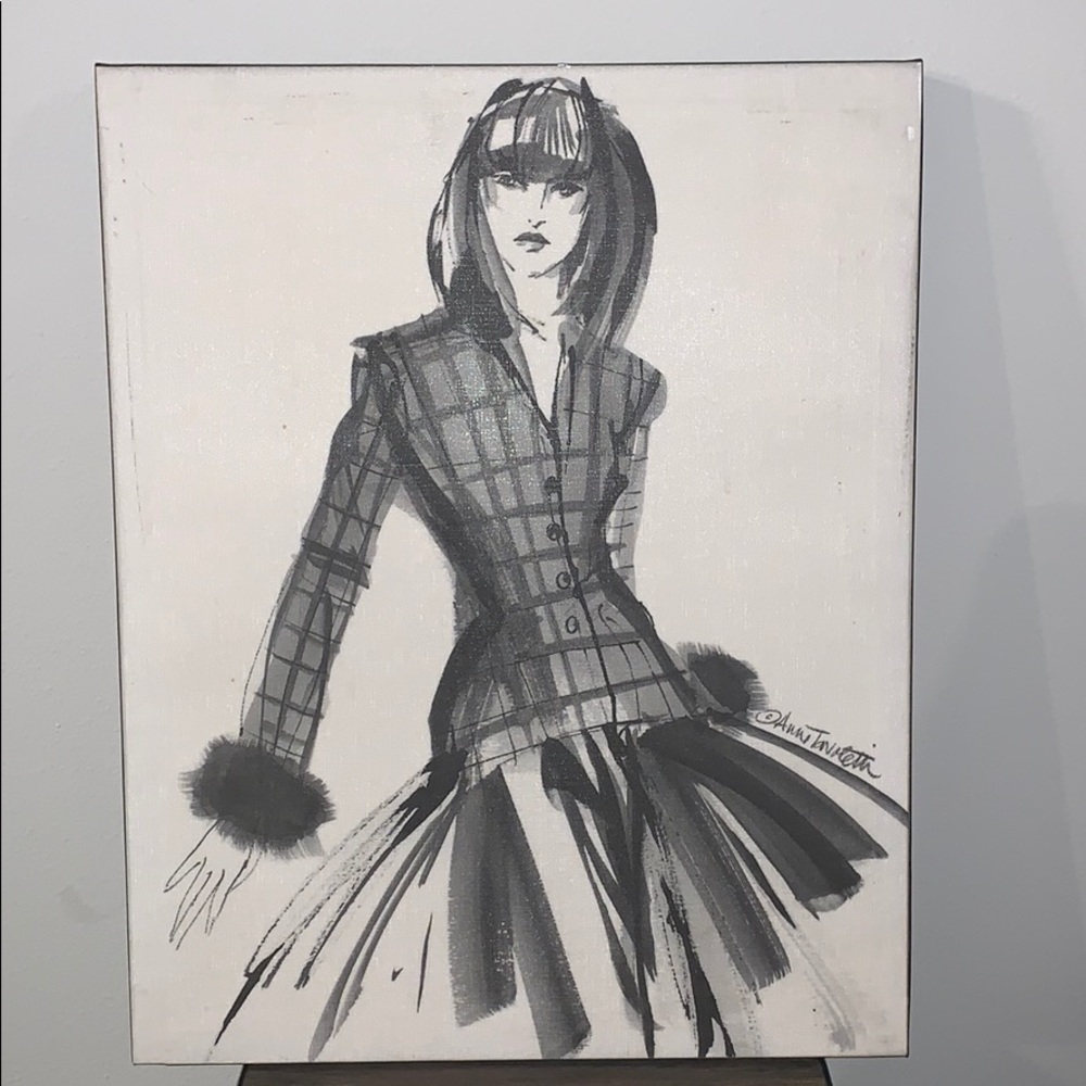 Fashion Model Sketch Set 16x20in Canvas Prints